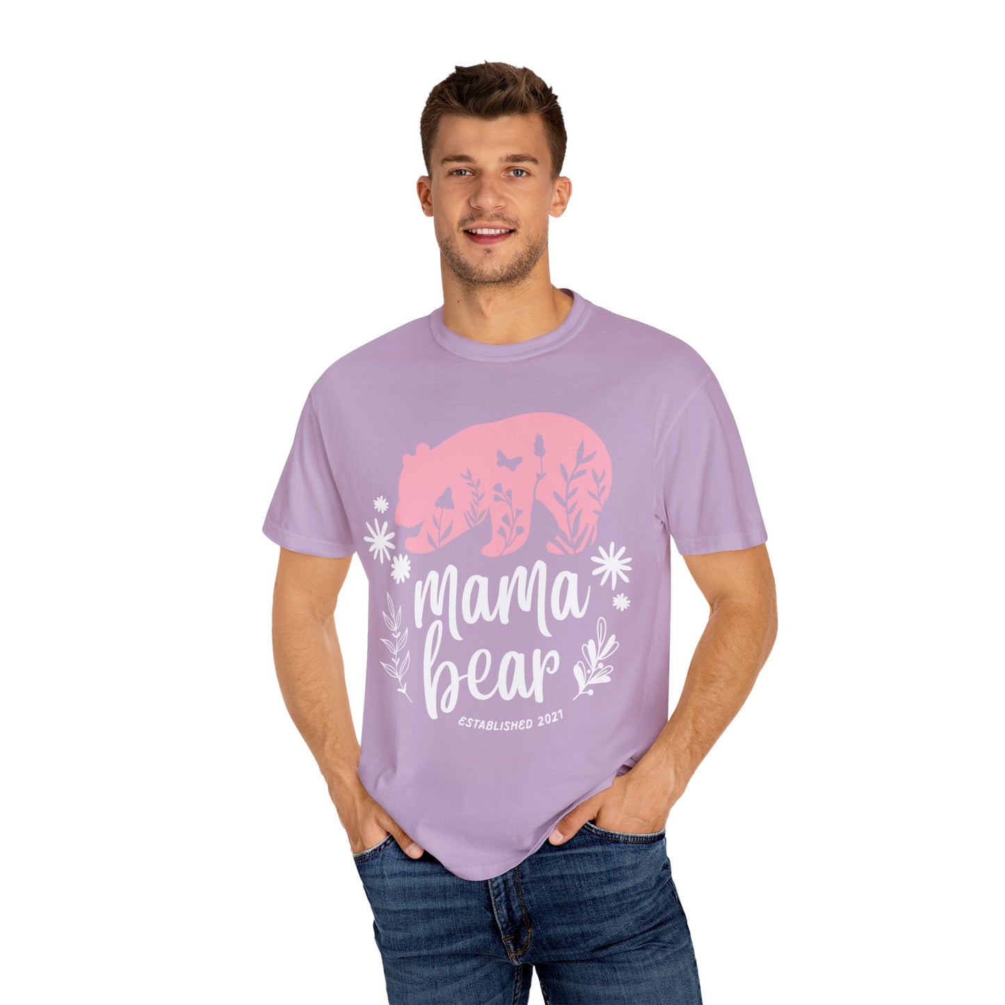 Mama Bear Unisex Garment-Dyed T-Shirt - Perfect for Moms and Nature Lovers