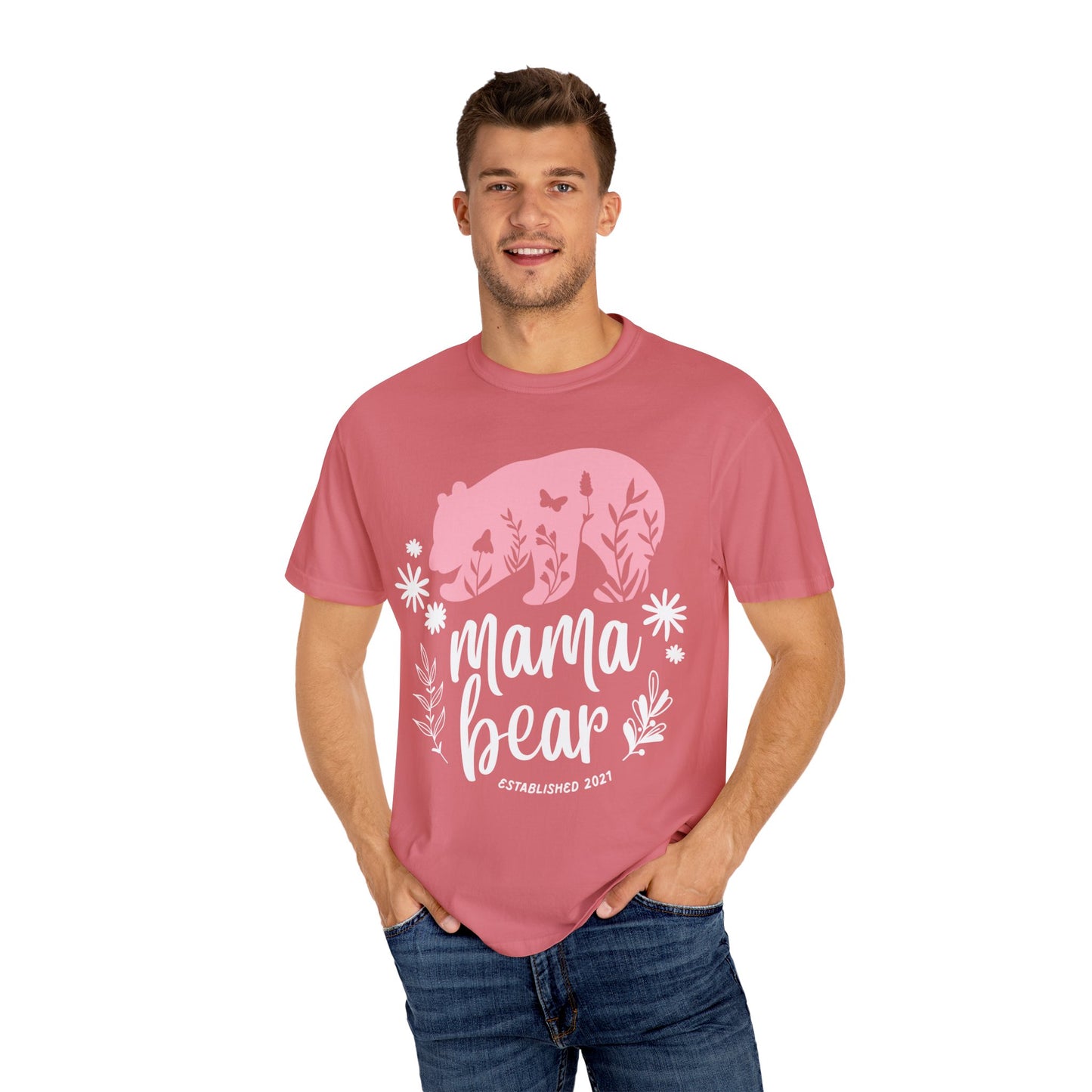 Mama Bear Unisex Garment-Dyed T-Shirt - Perfect for Moms and Nature Lovers