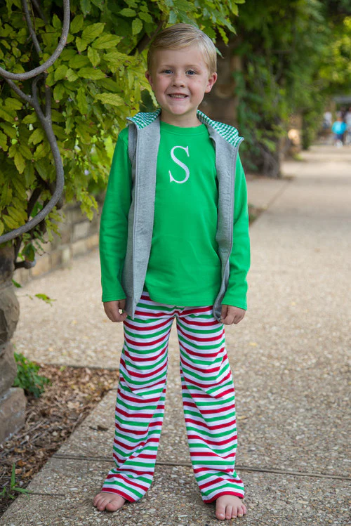 Personalized Monogrammed Embroidery Vest Fall Autumn Kids Boys Girls