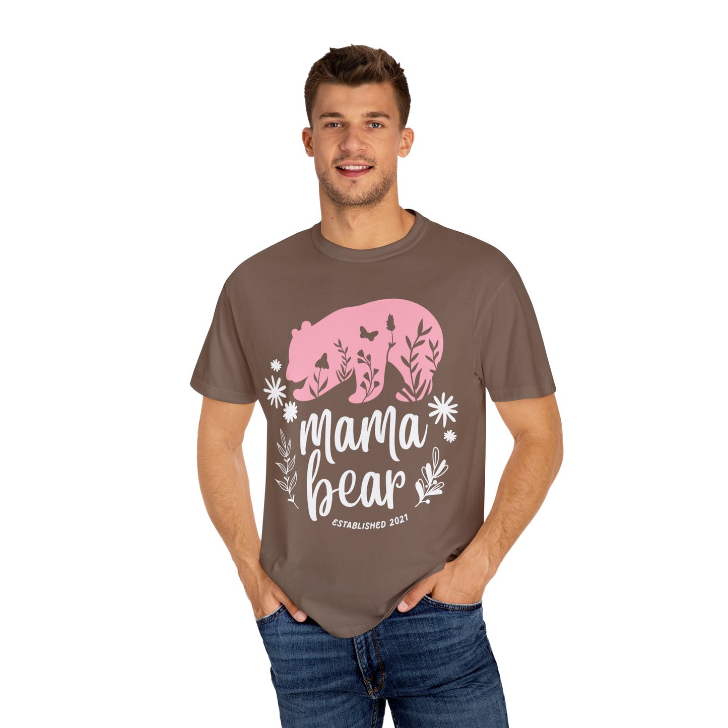 Mama Bear Unisex Garment-Dyed T-Shirt - Perfect for Moms and Nature Lovers