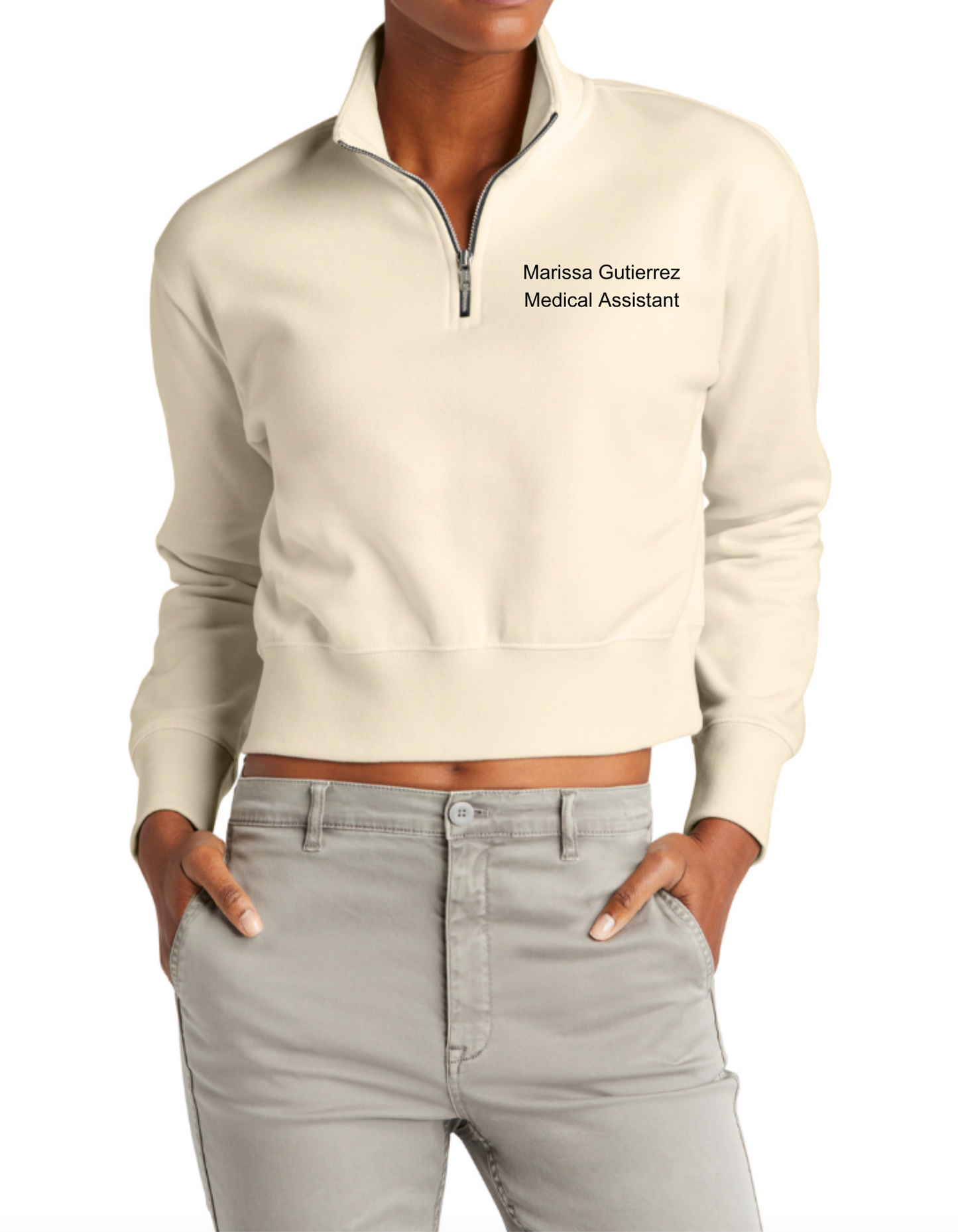 Custom Embroidery Pocket Name Fleece Quarter Zip