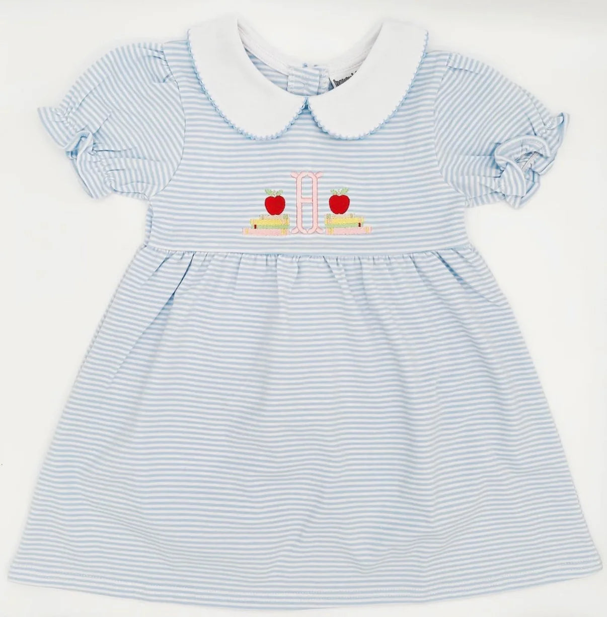 Personalized Knit Stripe Peter Pan Collar Dress