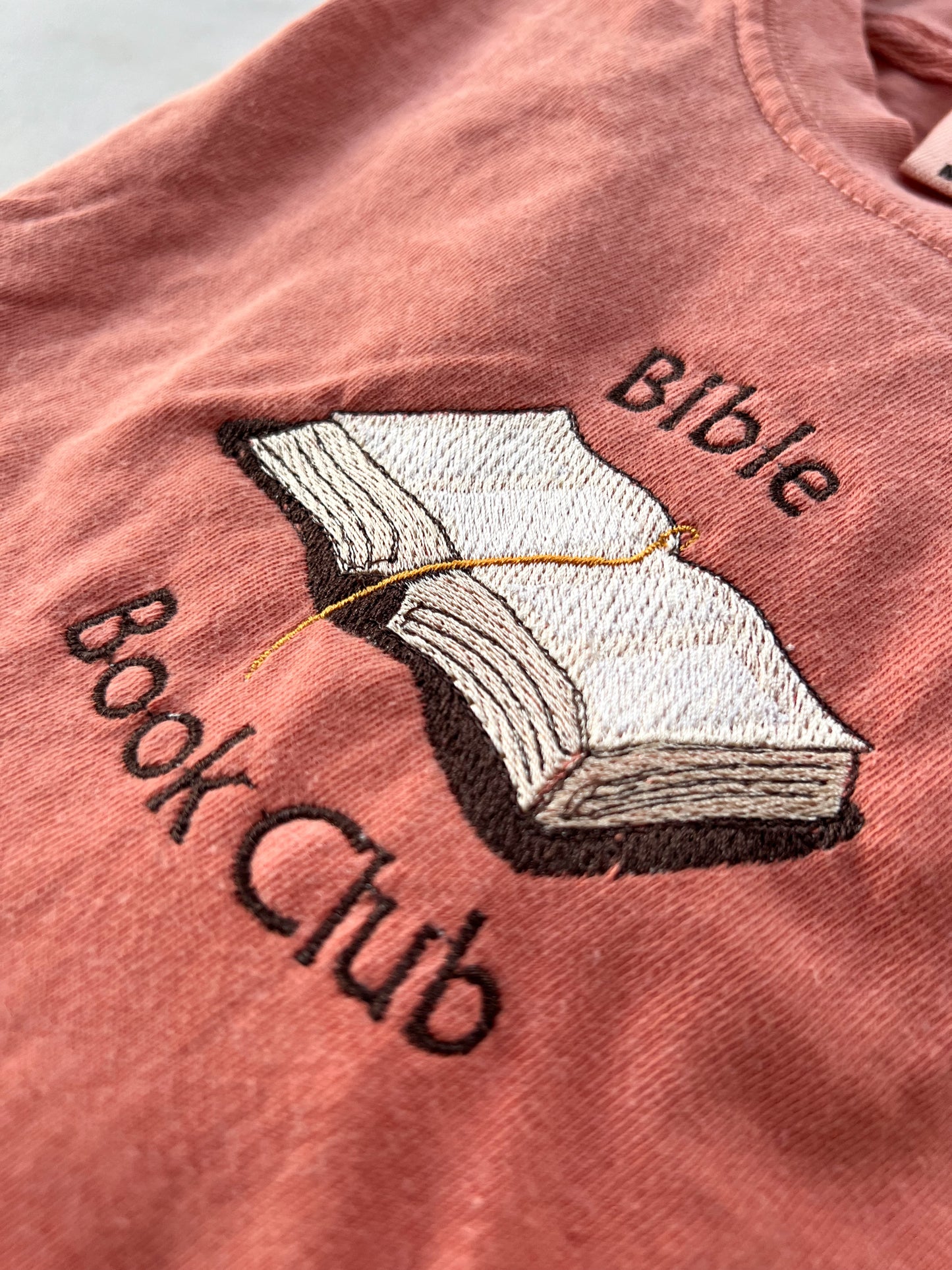 Bible Book Club Embroidery Faith Based Tee Christian Catholic Tshirts