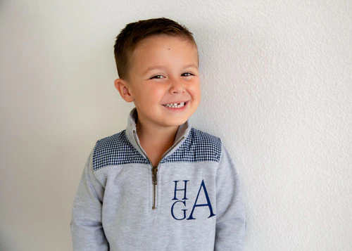 Youth Pullover Personalized Monogrammed Embroidery Boys Girls Kids (Miller Collection)