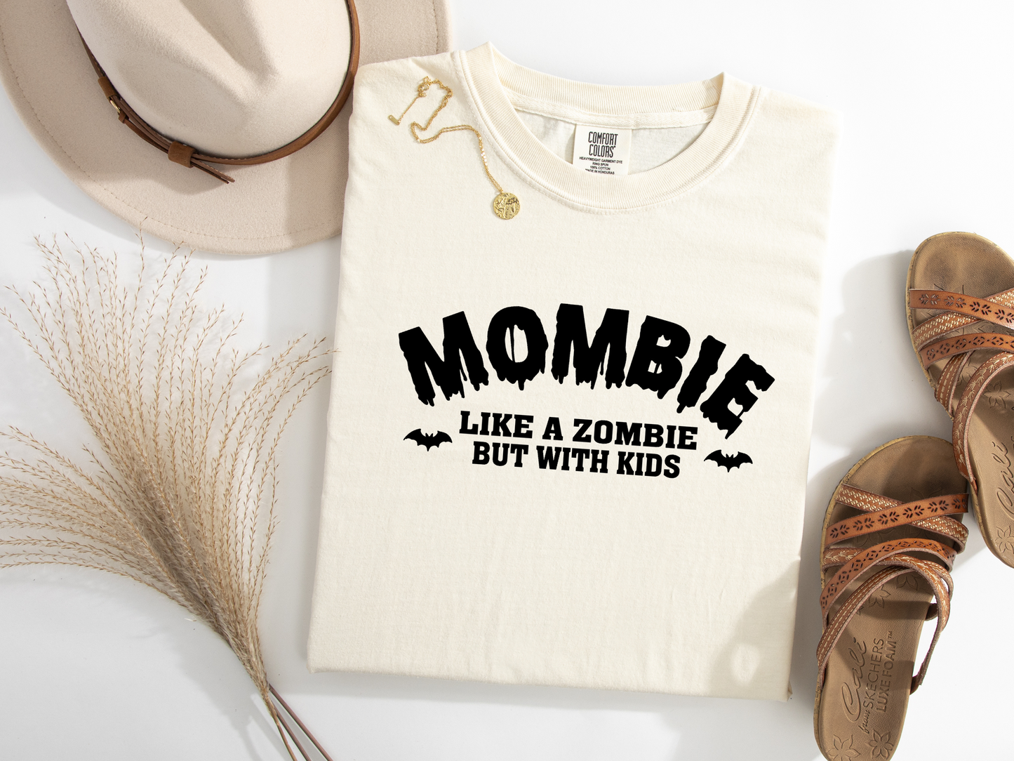 Mombie Zombie Mom Falloween Halloween Kids Mothers Tshirt