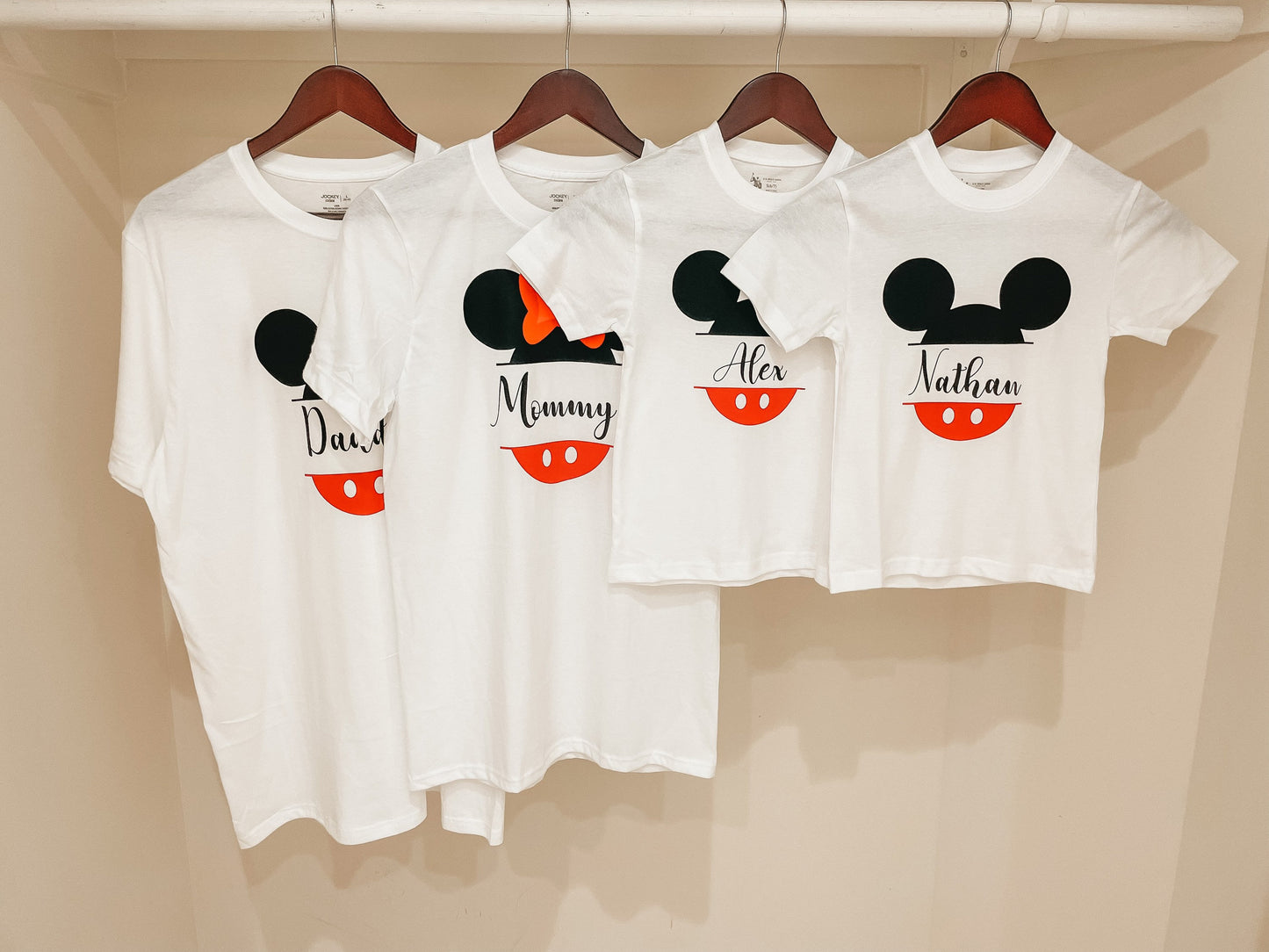 Family Personalized Disney T-Shirts Happiest Place on Earth Kids Parents Grandparents