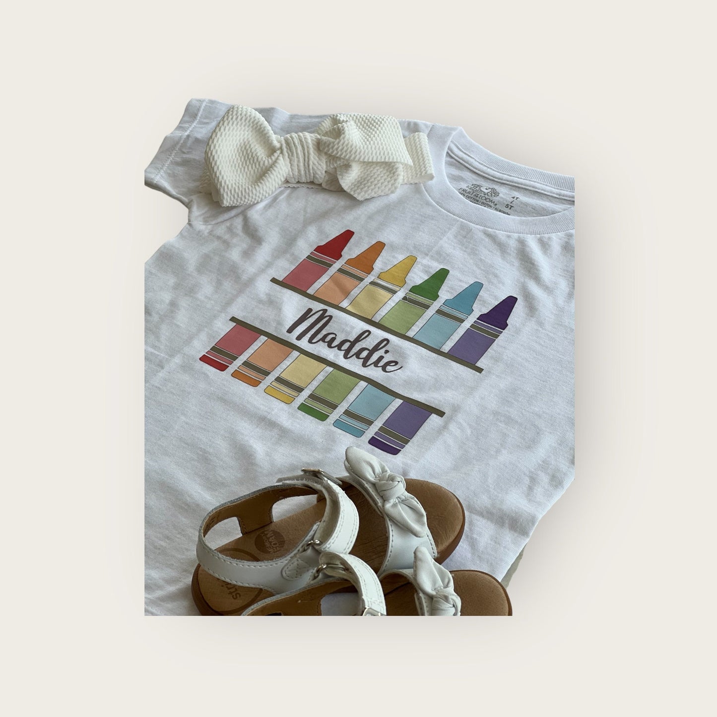 Kids School Shirt Crayon Crayola Personalized Gift for School PreK Kindergarten