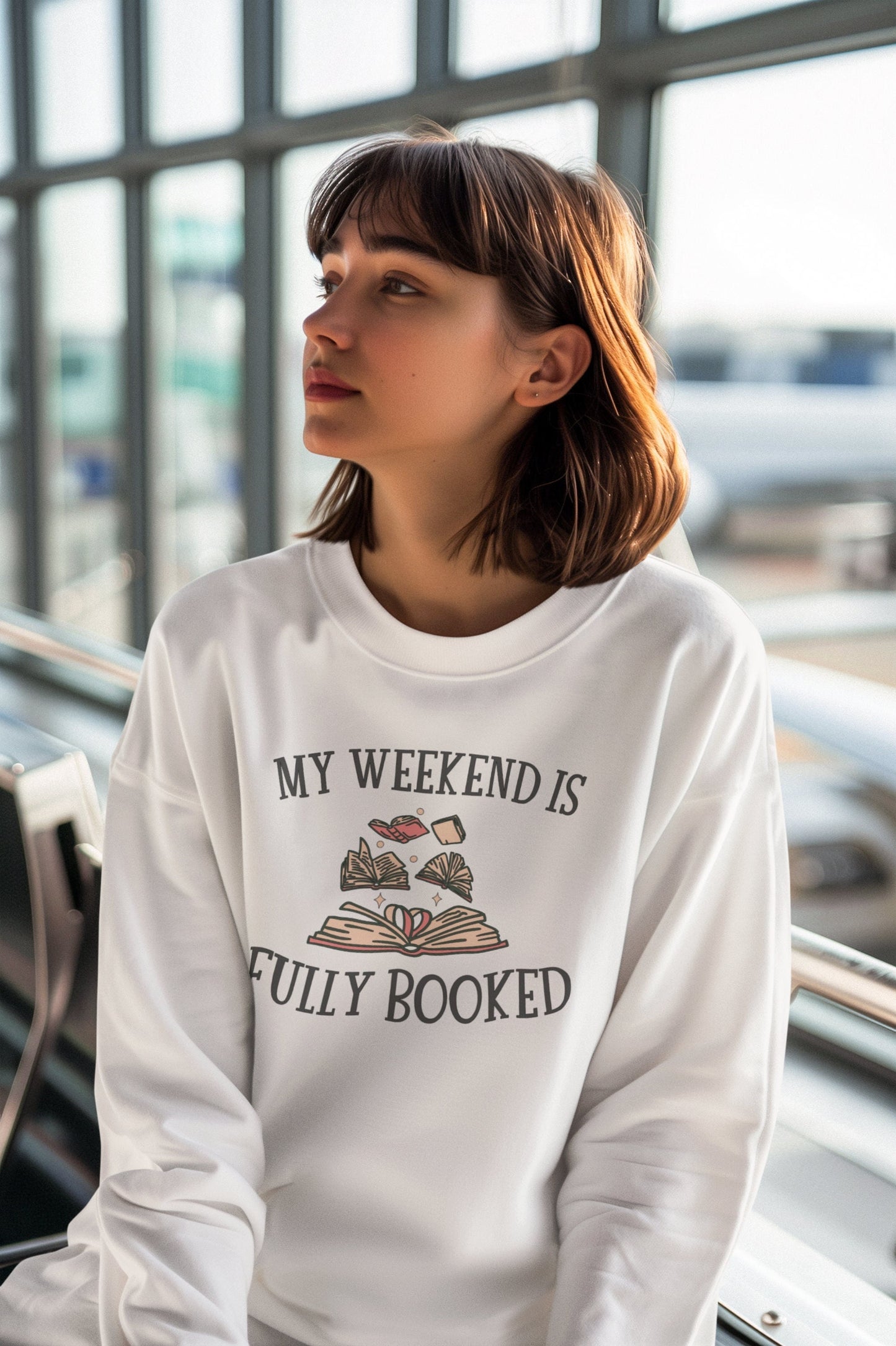 My Weekend is Fully Booked Sweatshirt Tshirt Books Lover Gift Idea