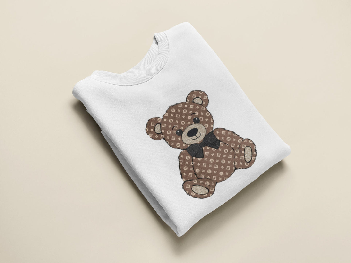 Luxury Brown Bear With Black Bow Tshirt Sweatshirt Unisex Travel Gift