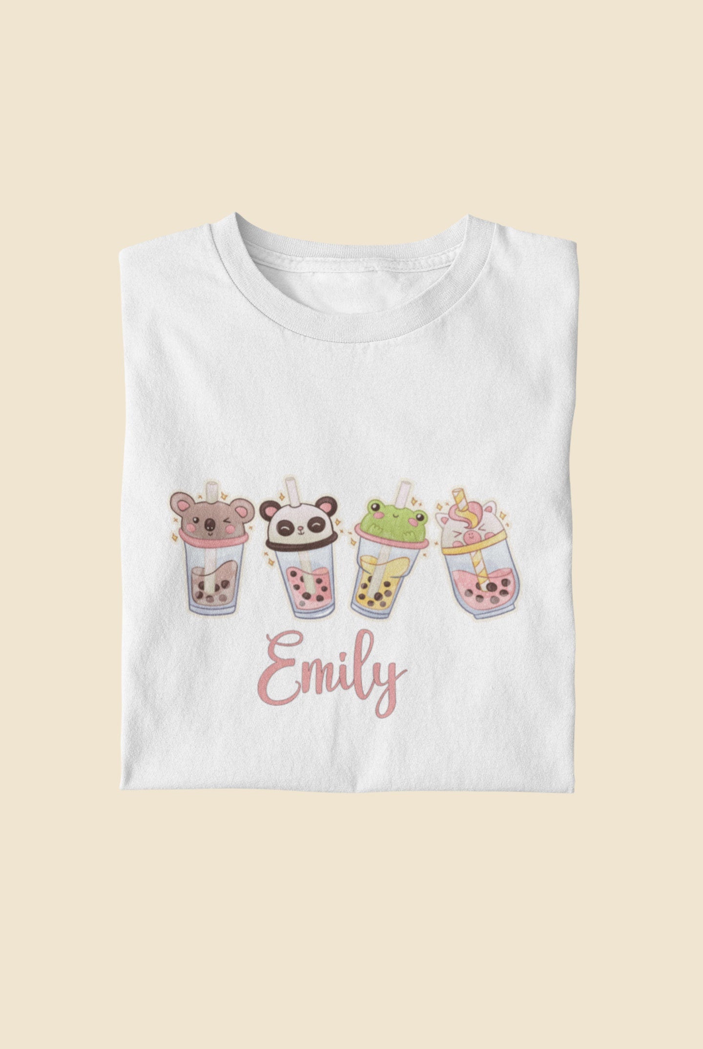 Boba Tapioca Animals Personalized Customized Tshirt Back to School First Day Students