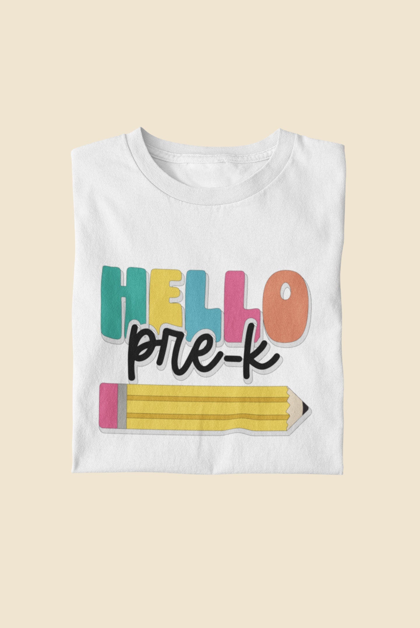 HELLO Pre-K Kindergarten Pencil Back To School First Day Tshirt Sweatshirt Gift Idea Teachers