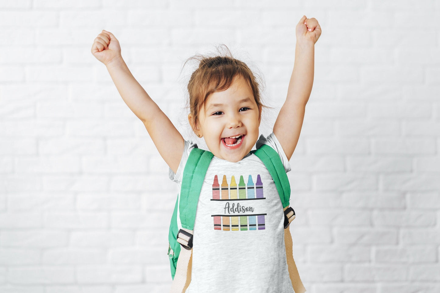 Kids School Shirt Crayon Crayola Personalized Gift for School PreK Kindergarten