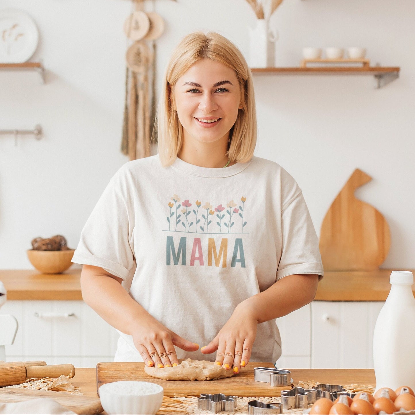 Flower Mama Mom Tshirt Gift Idea Teacher Mother's Day
