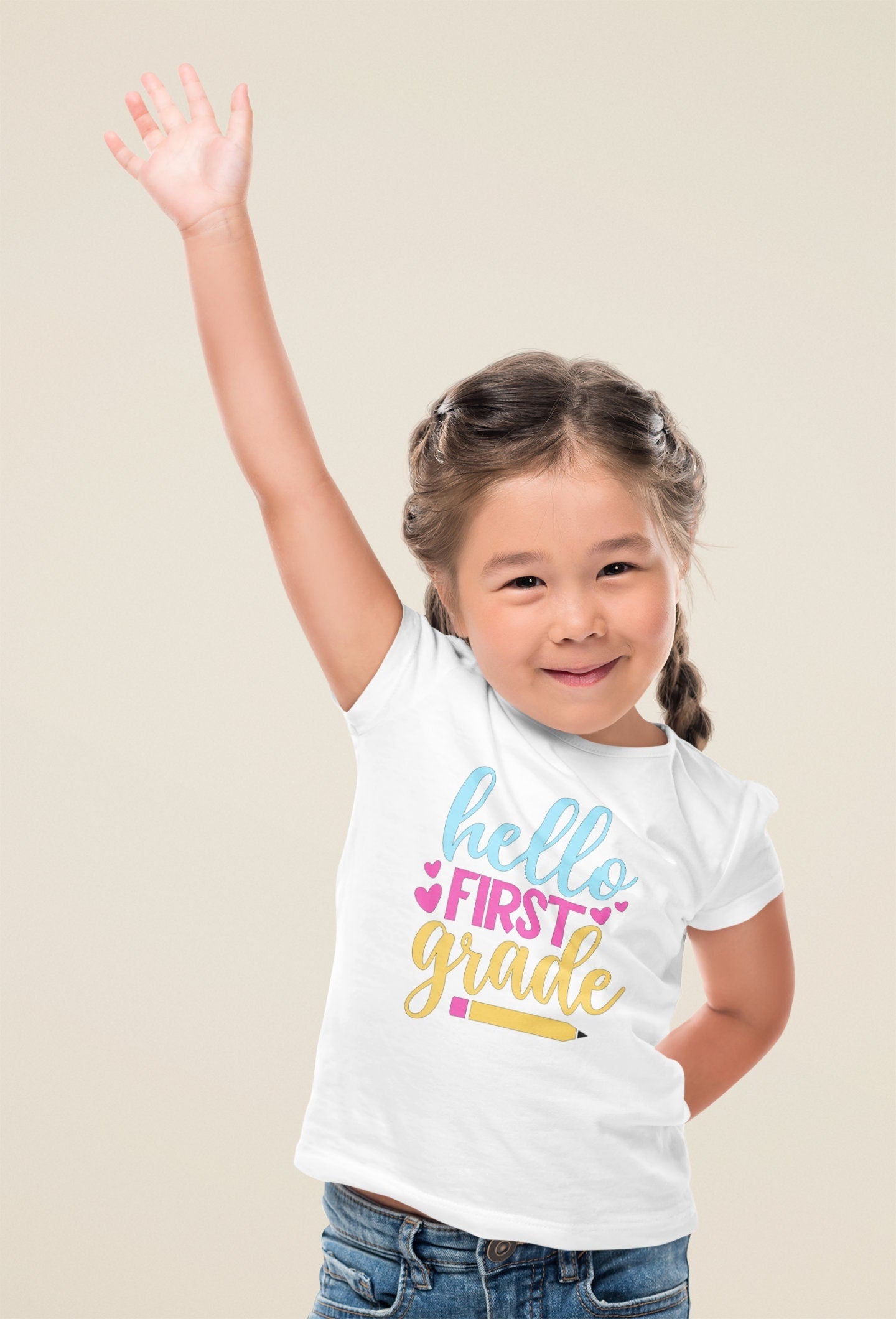 Hello First Grade Back To School T-shirt First Day of School Teachers Students Gift Idea