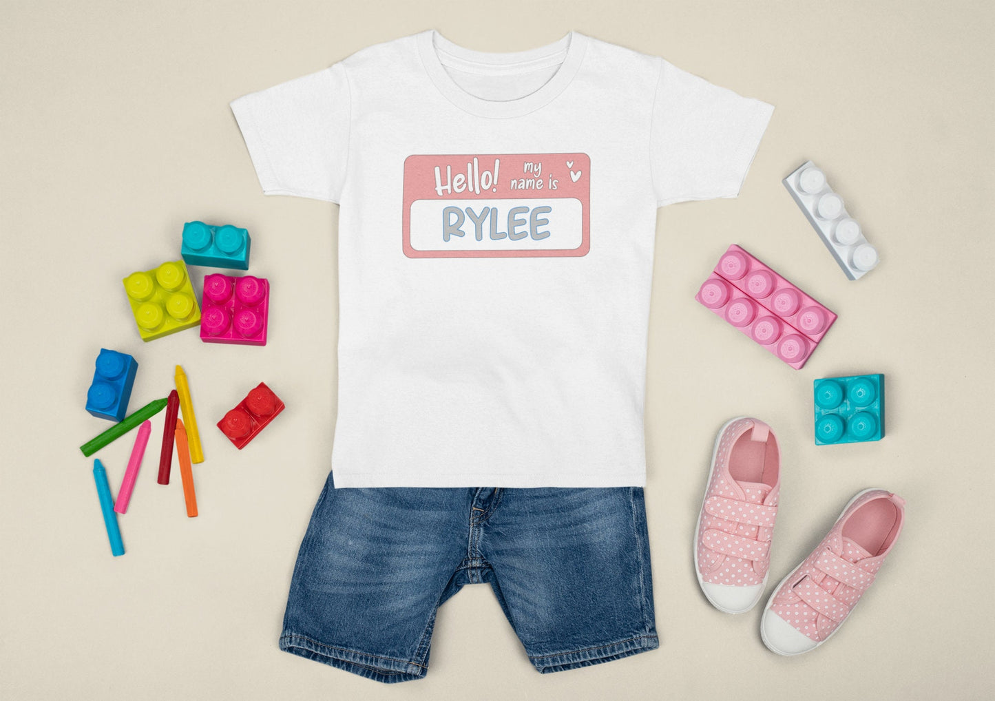 Hello My Name Is First Day of School Shirt Kids Students Gift Idea