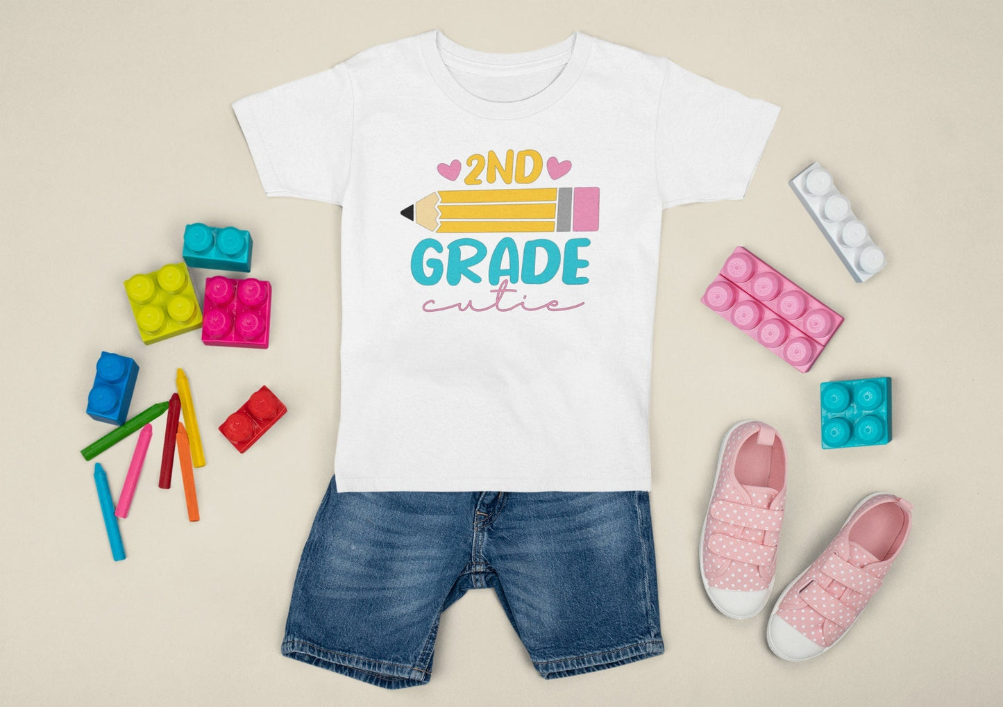 Second Grade Cutie Pencil Tshirt First Day of School Back To School Tshirt Students
