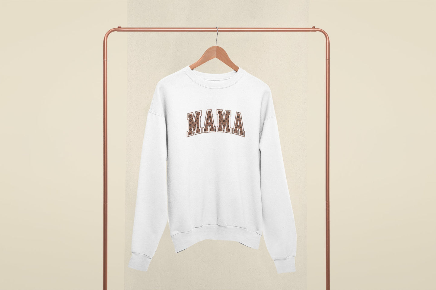 Block Letters Brown Words Mama Designer Luxury Soft Tshirt Sweatshirt