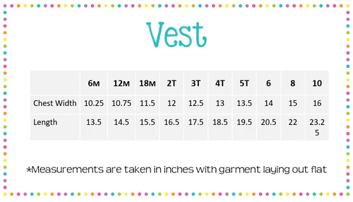 Personalized Monogrammed Embroidery Vest Fall Autumn Kids Boys Girls