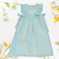 Easter Seersucker Side Tie Dress - Embroidered Girls & Babies Easter Sunday Dress