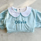 Personalized Knit Stripe Peter Pan Collar Dress