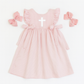 Easter Seersucker Side Tie Dress - Embroidered Girls & Babies Easter Sunday Dress